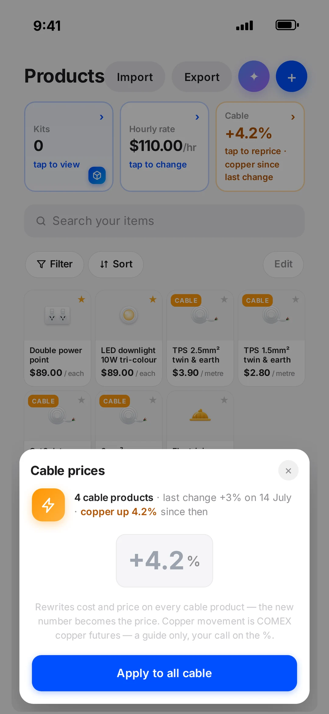 Copper integration in the robot app